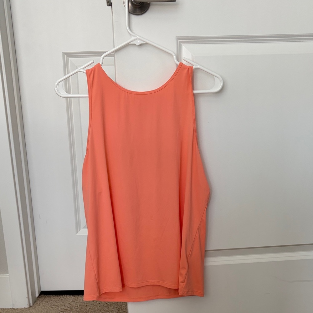 Old Navy Neon Coral Flowform Go Dry Active Tank